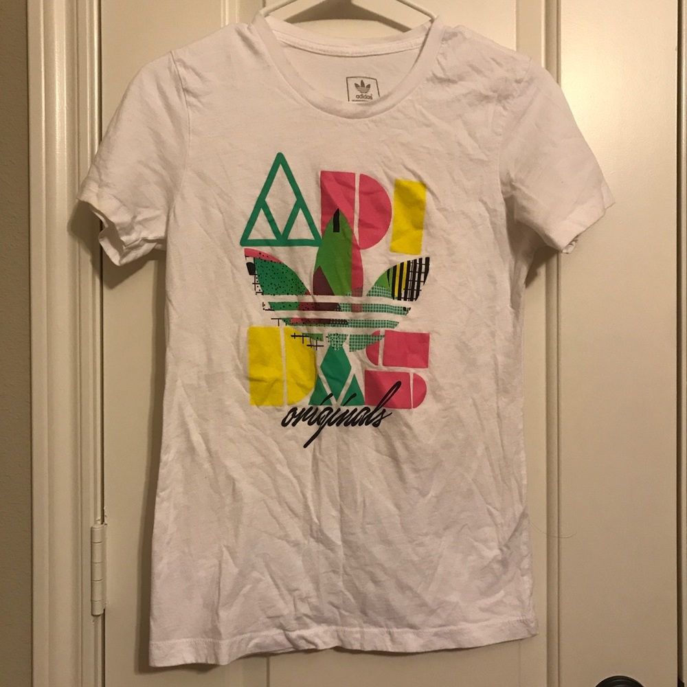 Adidas trefoil colorful t-shirt